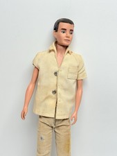 VINTAGE BARBIE ORIGINAL KEN DOLL- BROWNETTE FLOCKED HAIR 1960  s