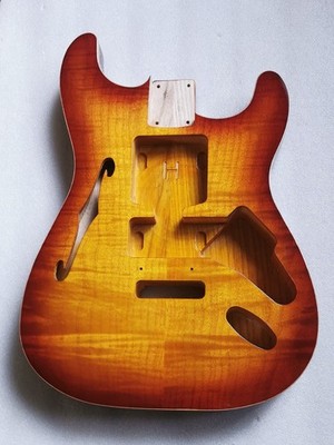 HZ-Strat Thinline Gitarrenkörper Semi Hollow Maple Ash
