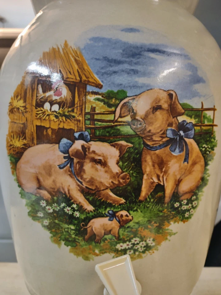 Vajilla de cerámica dispensadora estilo granja 22” de alto x 11” de ancho grande Casey Co. Texas Foto 2 de 4