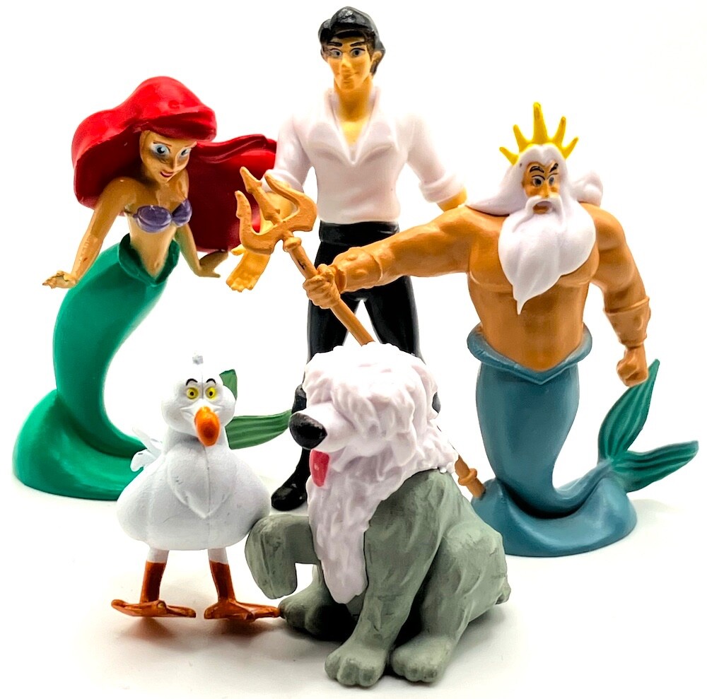 LITTLE MERMAID Figure Play Set WALT DISNEY PVC TOY Ariel PRINCE
