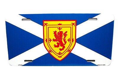 SCOTLAND FLAG St Andrew's Cross Scottish Royal Arms Metal Novelty License Plate
