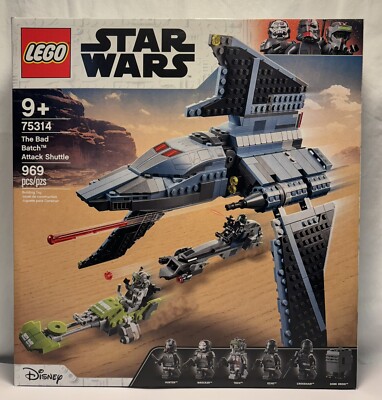 LEGO Star Wars 75314 The Bad Batch Attack Shuttle 969 Pcs Retired New/Sealed