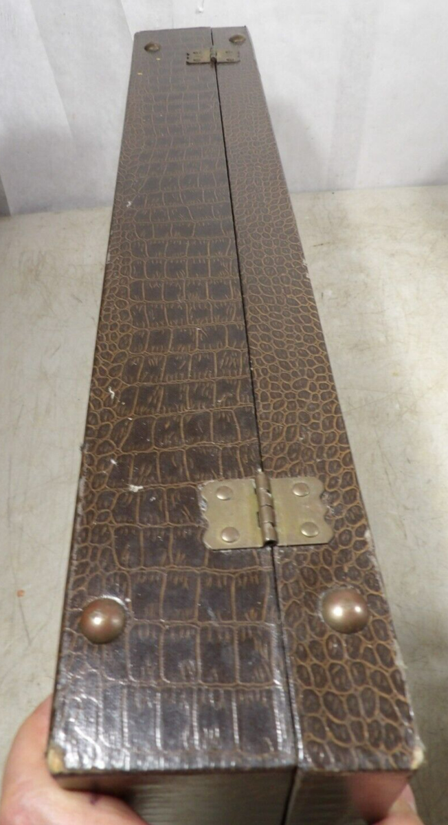 Large Vintage Wooden Over-size Gavel W/Faux Alligator Case Large Vintage Wooden Over-size Gavel W/Faux Alligator Case