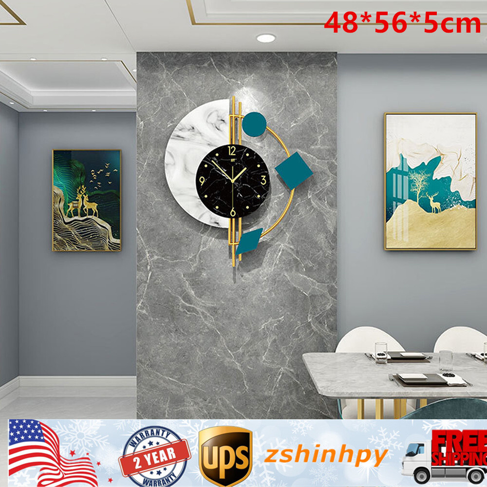 Wall Clock Digital Modern Art Design Creative Decor For Office Home Shop 48*56cm-image