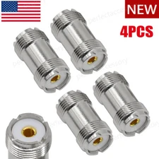 4Pcs SO239 Barrel Connectors UHF Female to Female PL259 Coupler RF Coax Adapter