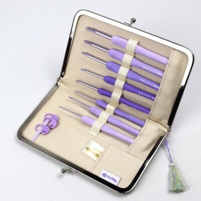 ETIMO Purple Cushion Grip Crochet Hook Set TEM-001 | Tulip Crochet