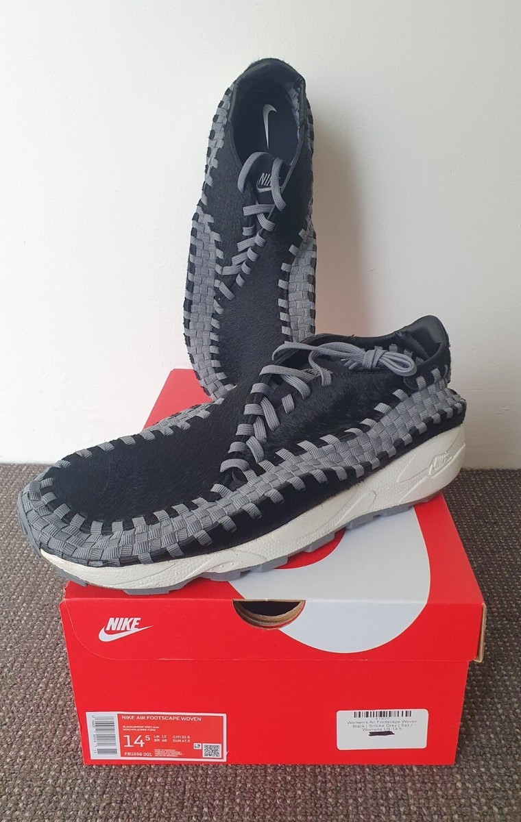 🔶️'23 NIKE AIR FOOTSCAPE WOVEN MEN US 13 WOMEN 14.5 BLACK SMOKE
