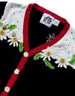 EUC Vintage Storybook Knits “Daisy Cottage” LS Black White Sweater Medium Gift — photo 1