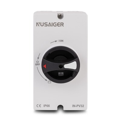 DC Trennschalter Solar Umschalter Ausschalter Hauptschalter 4-polig 32A 1000V