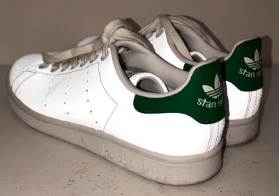 Adidas Stan Smith Leather Sneakers Mens 8.5 White Green Lace Up Casual Tennis Adidas Originals Stan Smith White Green Mens Casual Sneakers  main image 3
