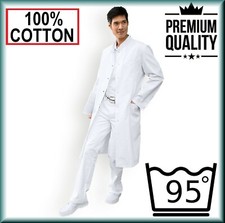 Mens Cotton Medical Lab Coat Jacket Hygiene Food Warehouse Laboratory Doctors