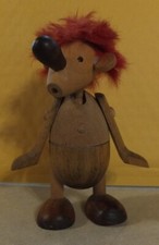 HANS BOLLING BOY MAN TROLL RED HAIR DENMARK TEAK & BEECH WOOD HANDMADE 5.5" TALL