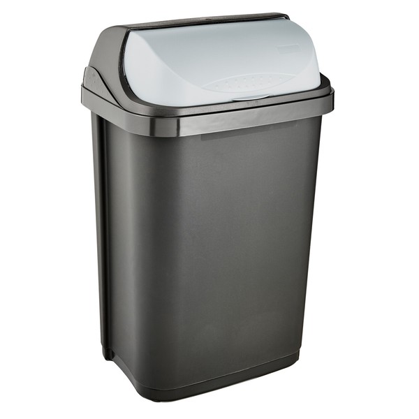 Cubo de basura con tapa giratoria Papelera Keeeper Rasmus de 25 litros