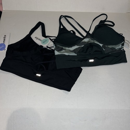 Lot Of 2 -New Marika Sports Bra Women's Low/Mid Impact Removable Pads Medium F39 - Picture 2 of 7