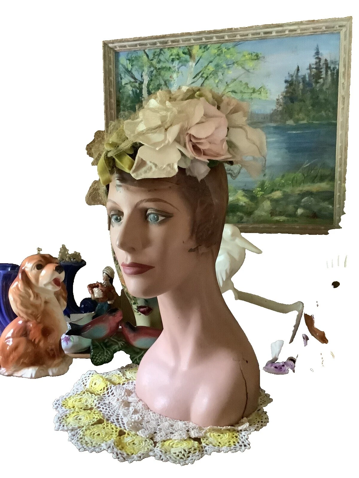 PINK Velvet Vintage Hats for Women