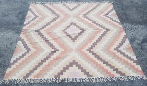 Vintage Traditional Handmade Beautiful TurkishKilim Floor Rug Carpet 181x175 cm