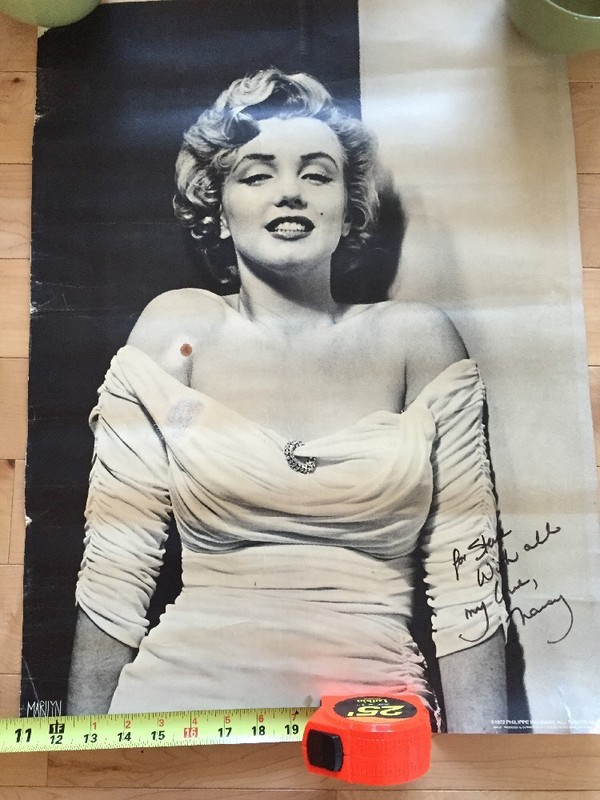 Marilyn Monroe Poster Print Mystery Signature Signed Poster