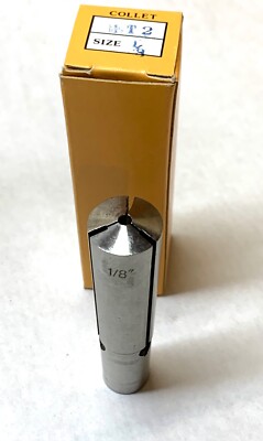 P.Y.H. Precision Round Collet - 1/8'' MT2 -  3/8''-16W Draw Bar - Threaded - NEW