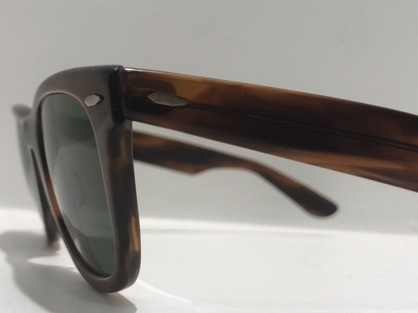 Vtg 60s 70s B&L 5024 Ray-Ban USA Wayfarer Mock Tortoise thick Frame  Sunglasses