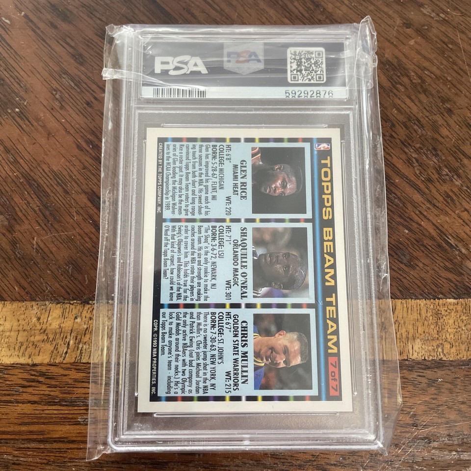 1992-93 Topps #362 Shaqulle O'Neal ROOKE RC MAGC PSA 7 MNT - Foto 10