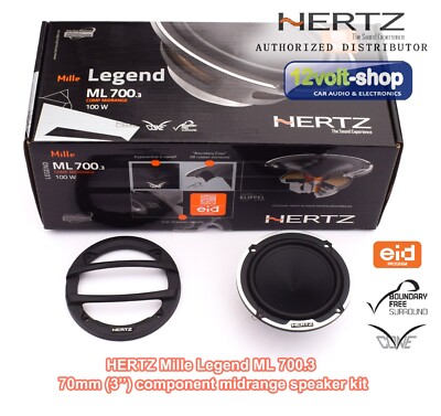 全国無料，本物保証】 Hertz ML700.3 50ワット RMS 3インチ Mille