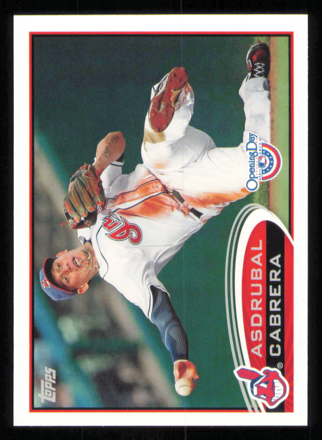 2012 Topps 130 Asdrubal Cabrera Baseball Card Opening Day Near Mint
