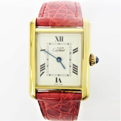 CARTIER Must Tank SM 2415 SV925/Leather Belt Quartz [Used] From Japan Y1015  | eBay