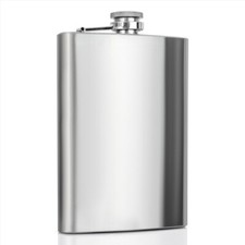 8oz Slim Flask Liquor Whiskey Booze Smuggle Discreet Hip Pocket Stainless Steel