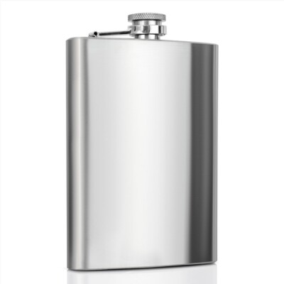 8oz Slim Flask Liquor Whiskey Booze Smuggle Discreet Hip Pocket Stainless Steel