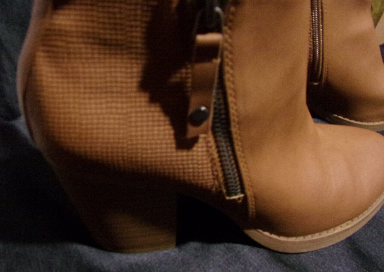 Universal Thread Womens Brown Side Zip Block Heel… - image 5