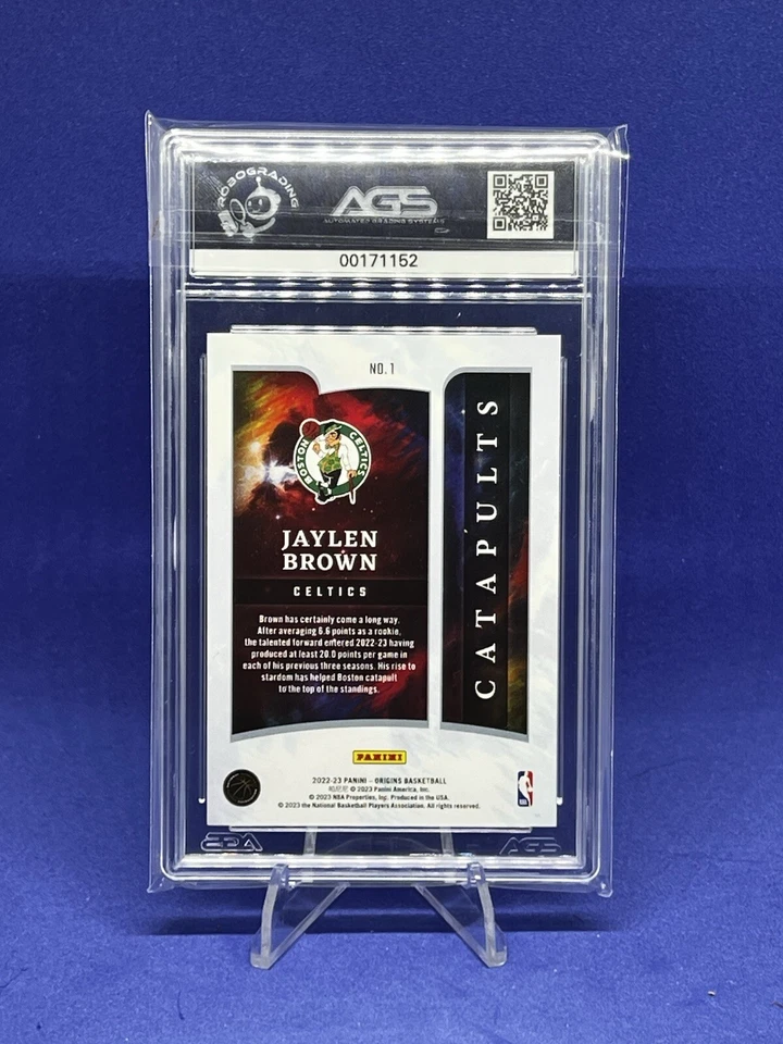 AGS 8.5🏆2022-23 Panini Origins - Catapults Pink #1 Jaylen Brown /99 - Image 2 of 3
