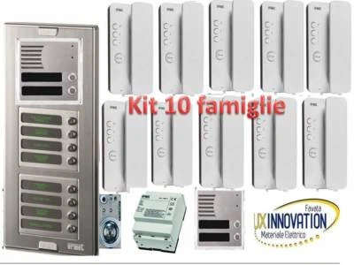 KIT CITOFONO URMET DIECI FAMIGLIE CITOFONICO 10 FAMIGLIE URMET 10 APPARTAMENTI