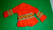 MATTEL BARBIE 3482 PEASANT PLEASANT 1972 ORANGE BLOUSE W BRAID doll clothes 70S