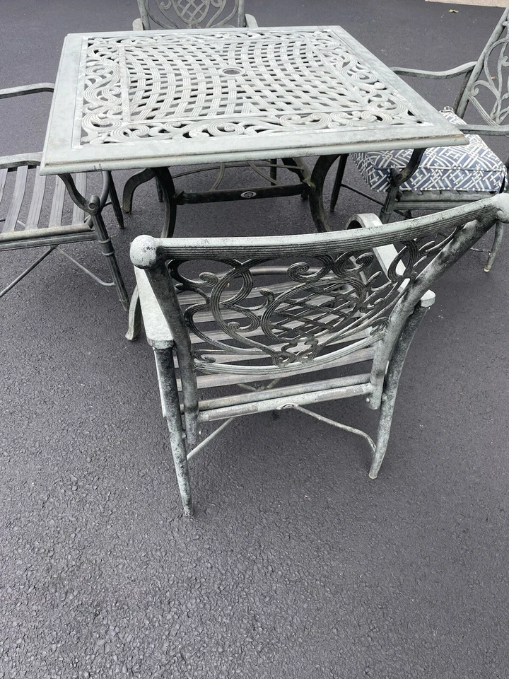 Hampton Bay Metal Patio Set With Cushions, 4 Chairs & Table - Image 2 of 4
