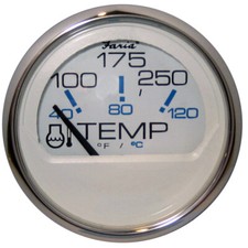 Faria Chesapeake White Ss 2" Water Temperature Gauge 100-250 F 