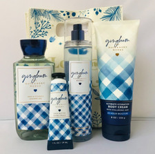 Bath  Body Works GINGHAM Mist Cream Shower Gel Hand Cream  Bag 5pc Gift Set