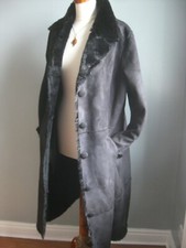 M&s Faux Fur Coat 16 14 Collar Penny Lane Winter Per Una Suede Trench Sheepskin
