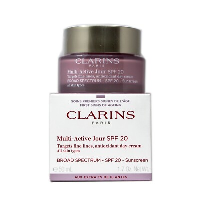 CLARINS MULTI-ACTIVE JOUR SPF 20 DAY CREAM ALL SKIN TYPES SUNSCREEN 50 ML/1.7 OZ