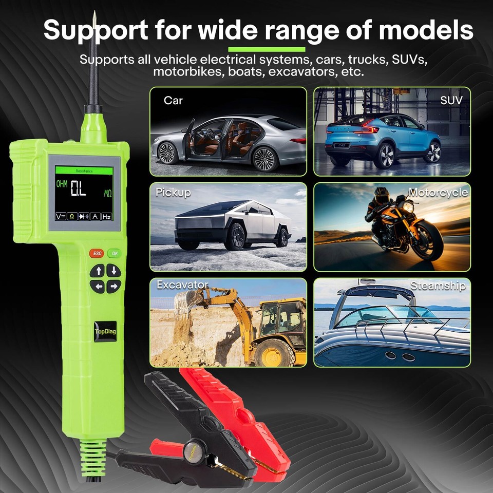 TOPDIAG P200Pro Automotive Electric Car Circuit Tester Power Oscilloscope Tester eBay