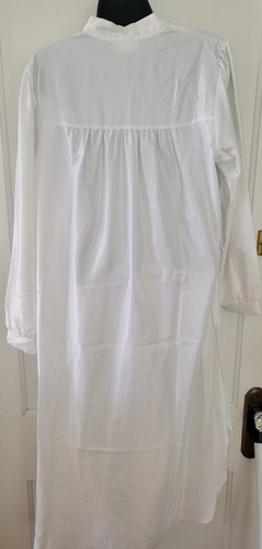 Camisón Barbizon Vintage M Blanco Encaje Botón Disfraz Abuela Años 70 80 - Imagen 3 de 8