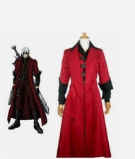 Unisex's Devil May Cry Dante DMC Cosplay Costume Jacket Coat Cosplay Red Coat