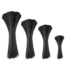Zip Ties Assorted Sizes 4 6 8 12 Inch 200 Pack Black Cable Ties Uv Resistant Wir
