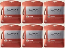 6 Sets of Luxilon Element 17 Gauge 1.25mm Tennis String Set