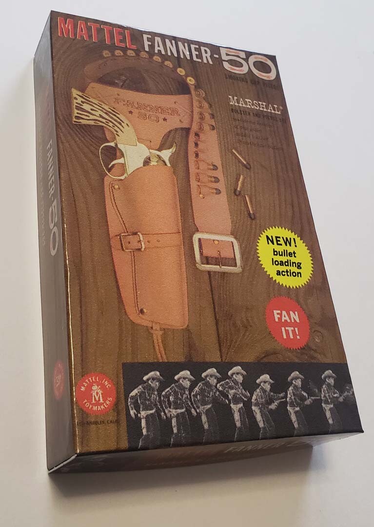 Mattel Fanner 50 Empty Box for BULLET LOADING Marshal Pistol Like