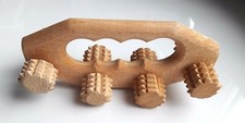 Ukrainian Wooden Handheld Roller Acupressure Massager Handmade Reflexology 1
