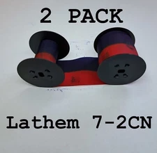 Lathem 2000, 3000, 4000Series Ribbon (7-2CN) - Blue/Red - 2PACK