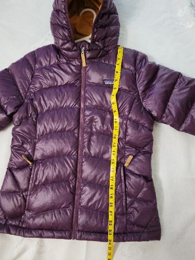 patagonia ガールズ XL (14) ダウンジャケット パープル Patagonia Girls XL 14 Down Puffer Winter Jacket Coat Hooded