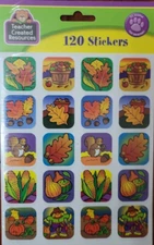 Autumn Fall Harvest Reward Stickers NOS Teacher Created Resources 1806