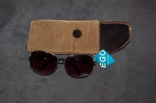 sunglasses aviators ego eyewear blue bow NWT silver frame oval