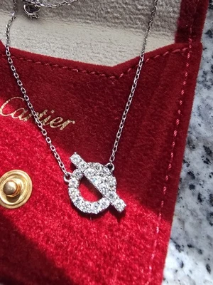Anhänger Finesse Kette Natürliche Diamanten 14K Weißgold Halskette - Bild 1 von 4